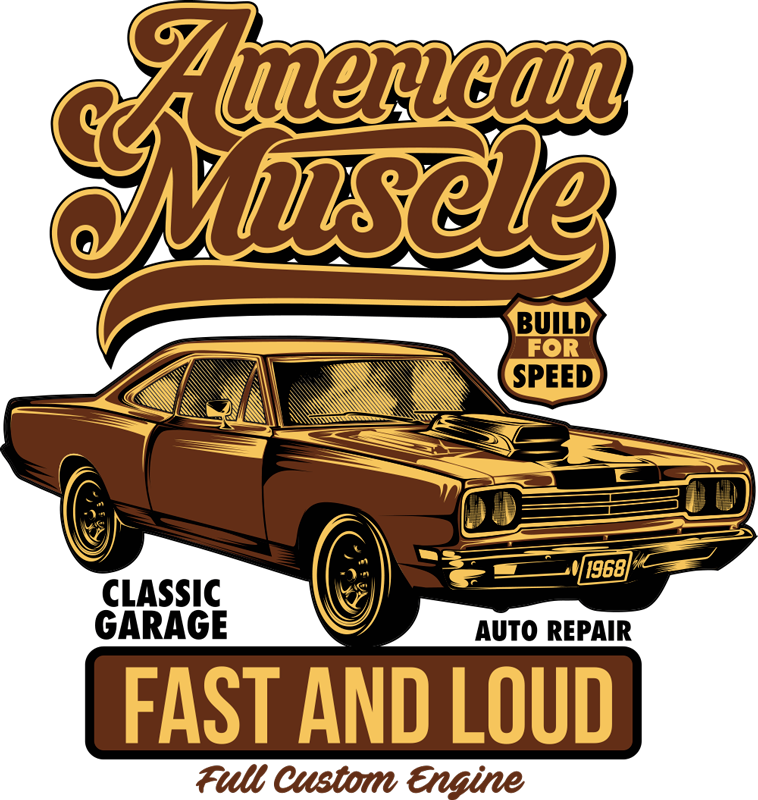 Poster retrò vinile decorativo per auto d'epoca - TenStickers