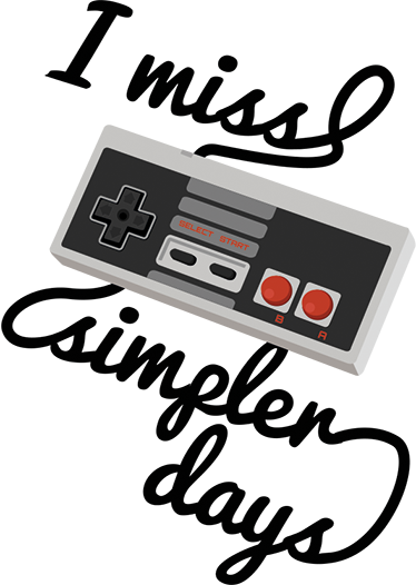 Poster retrò adesivi geek dei tempi semplici - TenStickers