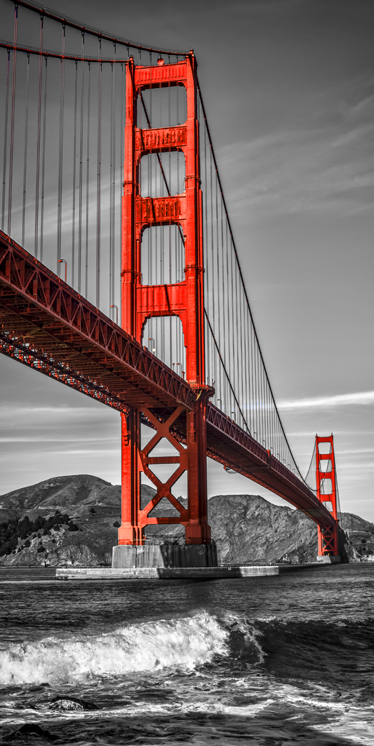 Poster di paesaggi vinile decorativo golden gate - TenStickers