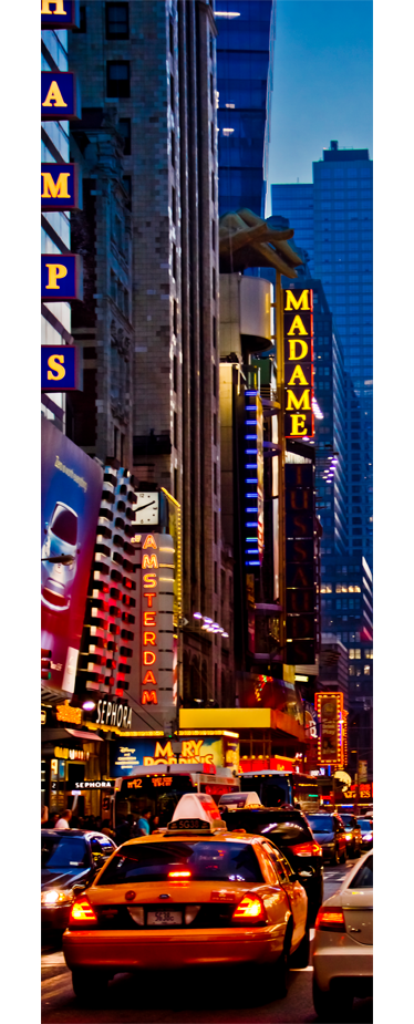 Poster di paesaggi vinile decorativo frigo times square - TenStickers