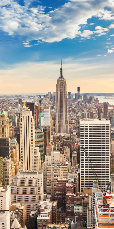 Poster di paesaggi vinile per porta grattacielo new york - TenStickers