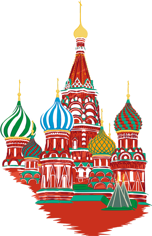 Poster di paesaggi cattedrale russa - TenStickers