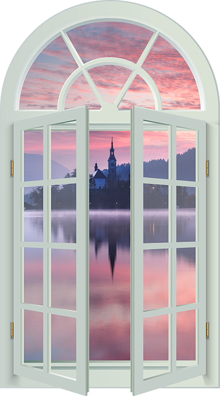 Poster di paesaggi chiesa di bled - TenStickers