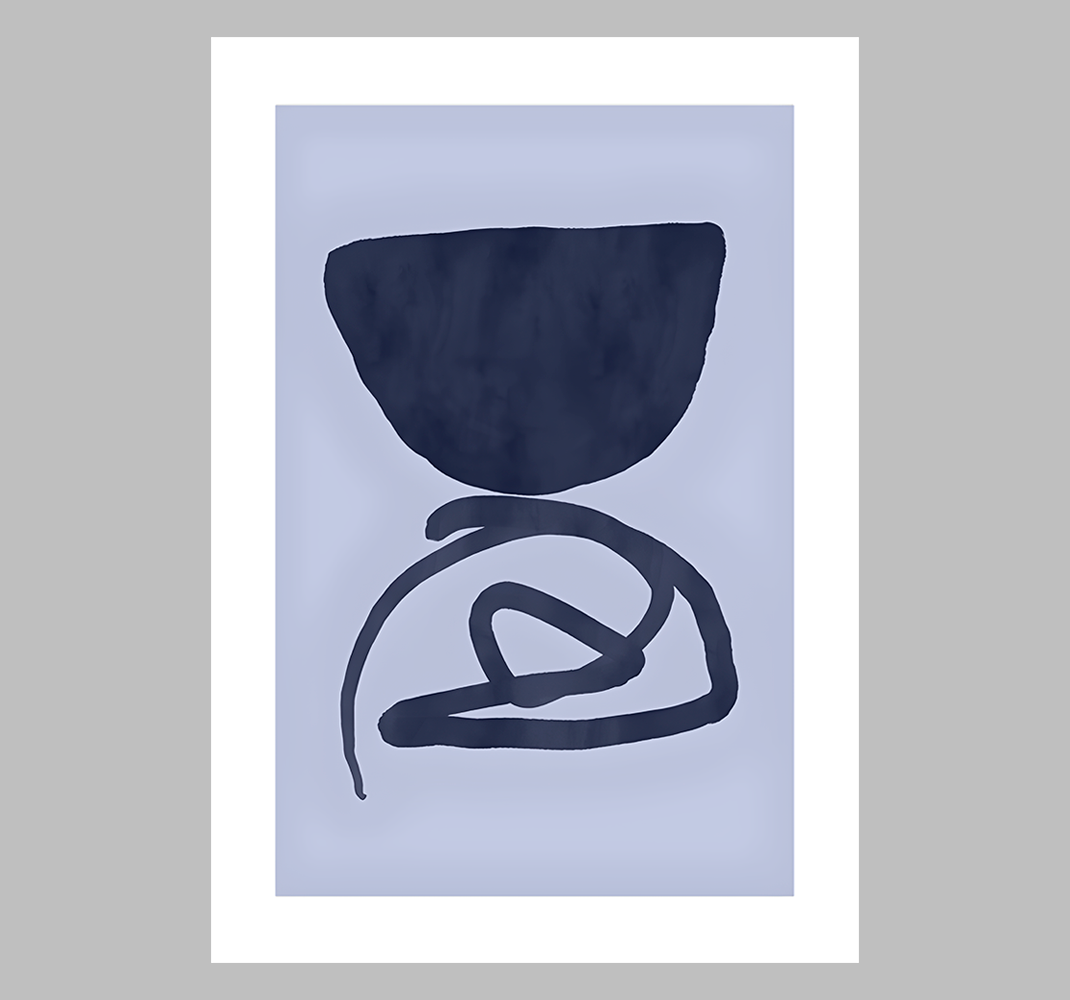 Poster astratti con cornice viola - TenStickers