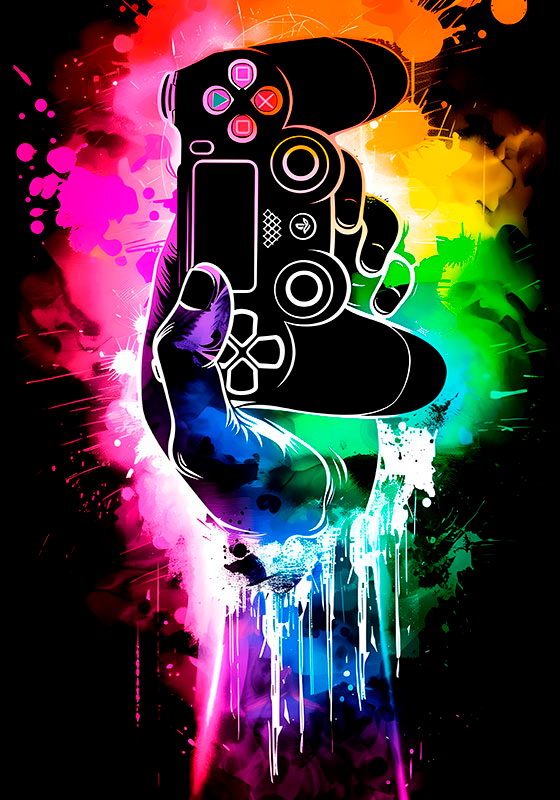 Poster videogioco esplosione di gamer - TenStickers