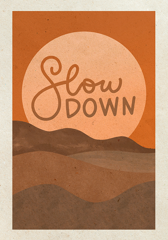 Poster con frasi rallenta - TenStickers