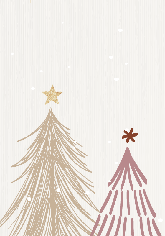 Poster di natale albero di natale minimalista - TenStickers