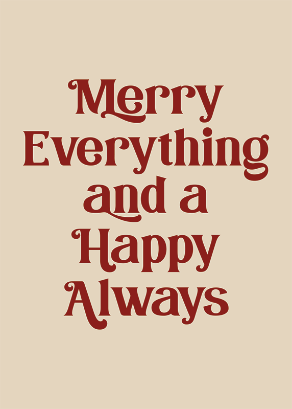 Poster di natale tutto e sempre felici - TenStickers