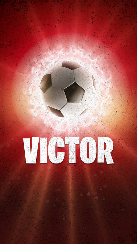 Calcio poster palla di fuoco con nome - TenStickers