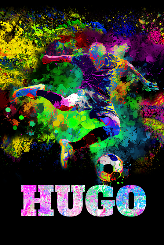 Calcio poster design colorato - TenStickers