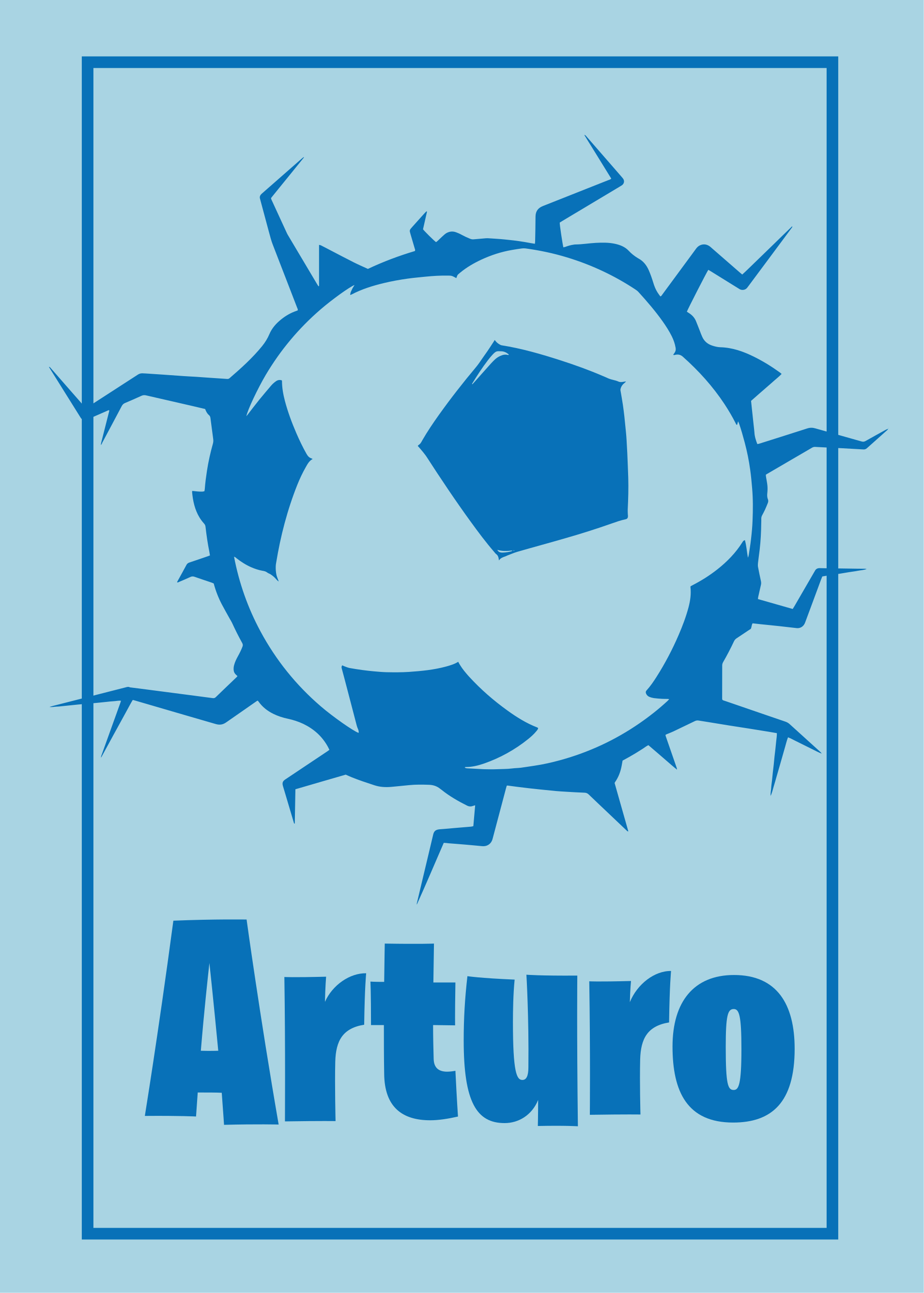 Calcio poster muro che frantuma palloni - TenStickers