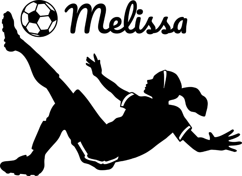 Calcio poster donna calciatrice personalizzabile - TenStickers