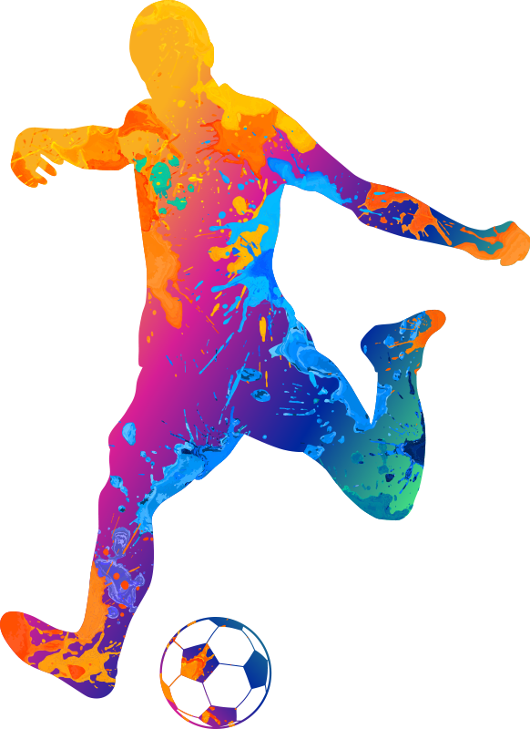 Calcio poster calcio spruzzato di vernice - TenStickers