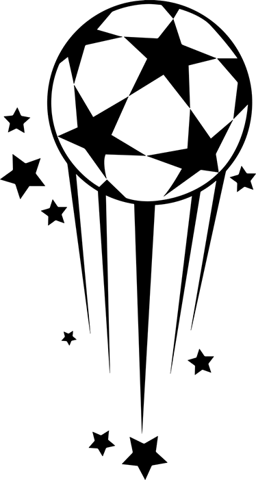 Calcio poster vinile decorativo pallone stelle - TenStickers