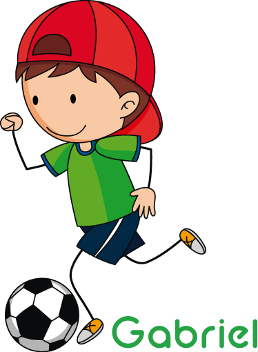 Calcio poster vinile personalizzabile bambino pallone - TenStickers