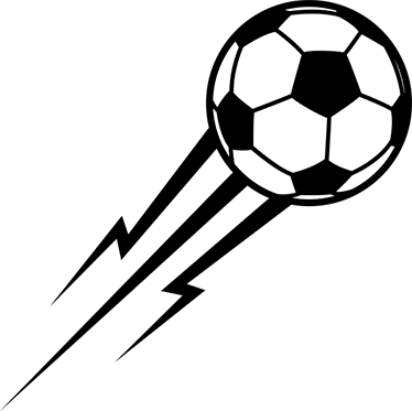 Calcio poster vinile decorativo palla come un fulmine - TenStickers