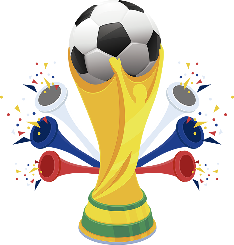 Calcio poster vinile coppa del mondo pallone - TenStickers