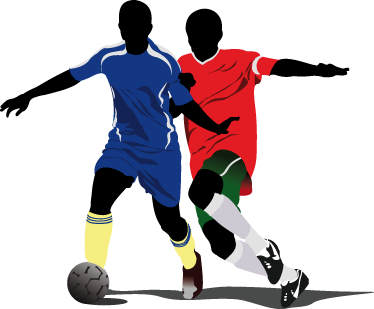 Calcio poster vinile giovani calciatori in azione - TenStickers