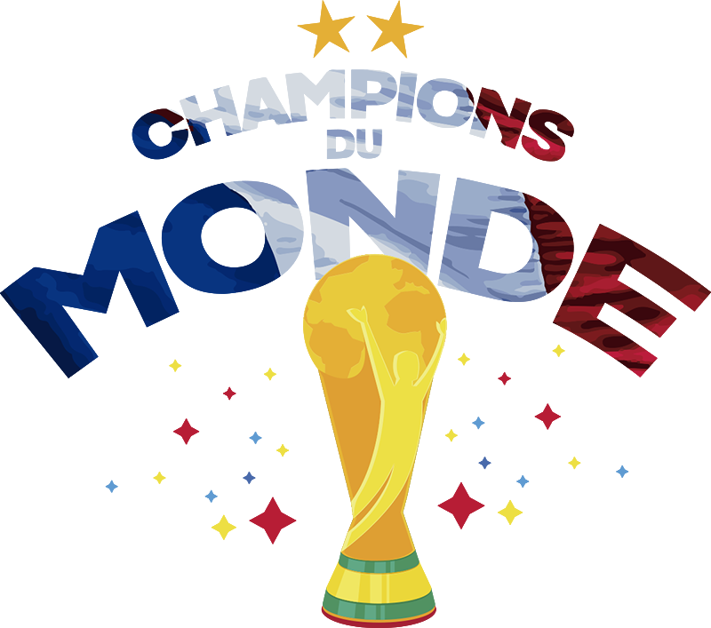 Calcio poster vinile campioni del mondo fr - TenStickers