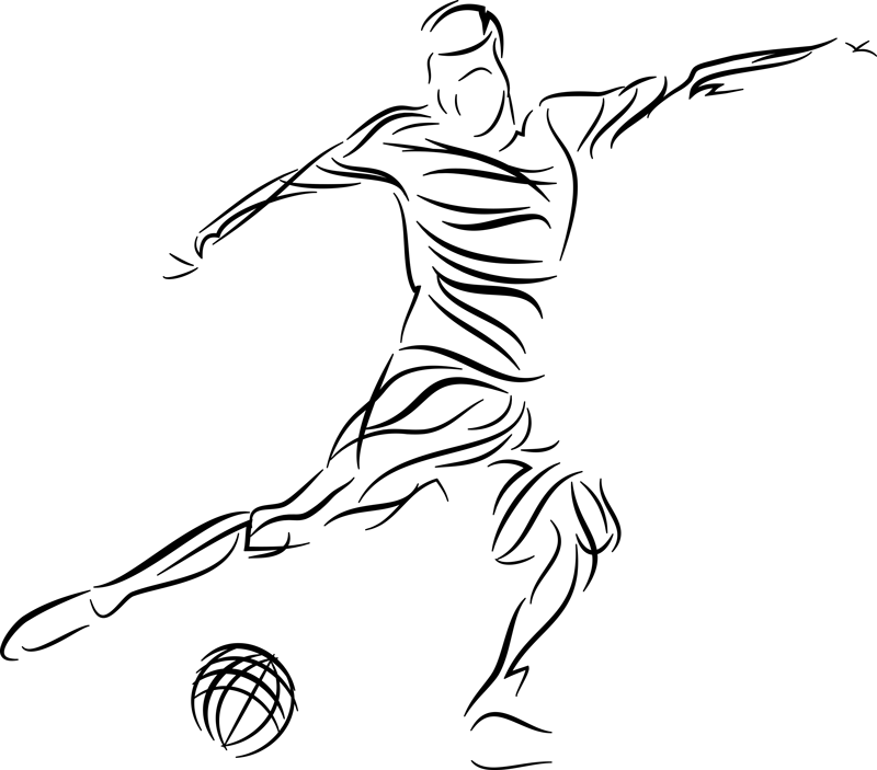 Calcio poster calciatore astratto - TenStickers