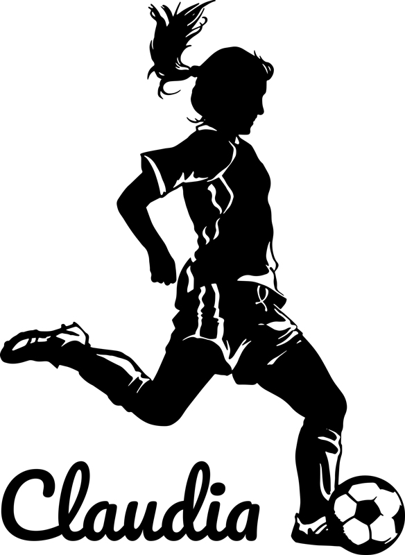 Calcio poster giocatrice di calcio con nome - TenStickers