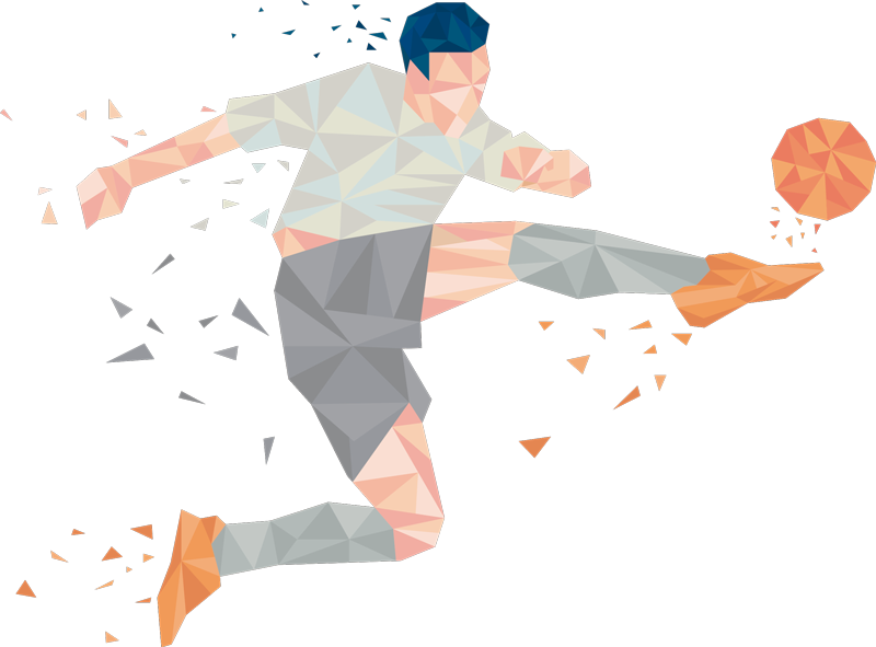 Calcio poster calciatore professionista astratto - TenStickers