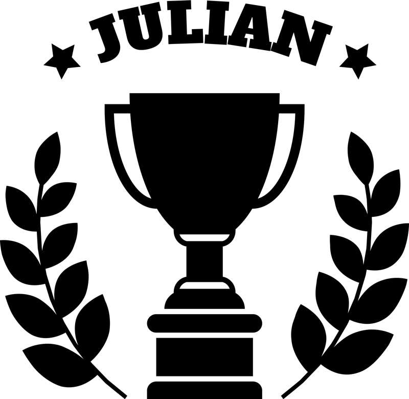 Calcio poster trofeo con nome - TenStickers