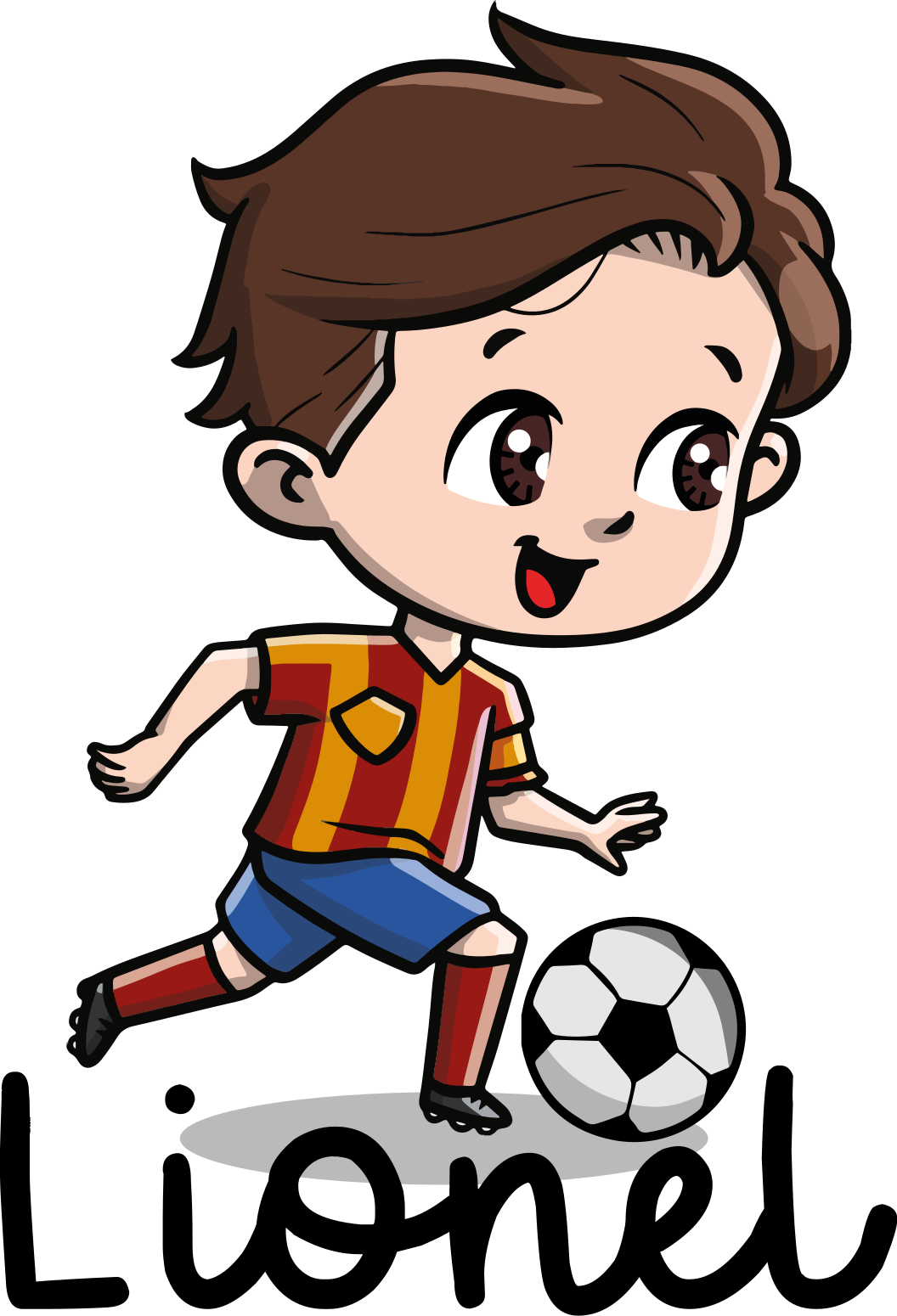 Calcio poster bambino calciatore con nome - TenStickers