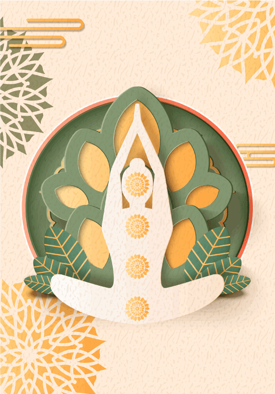 Poster meditazione yoga namaste - TenStickers
