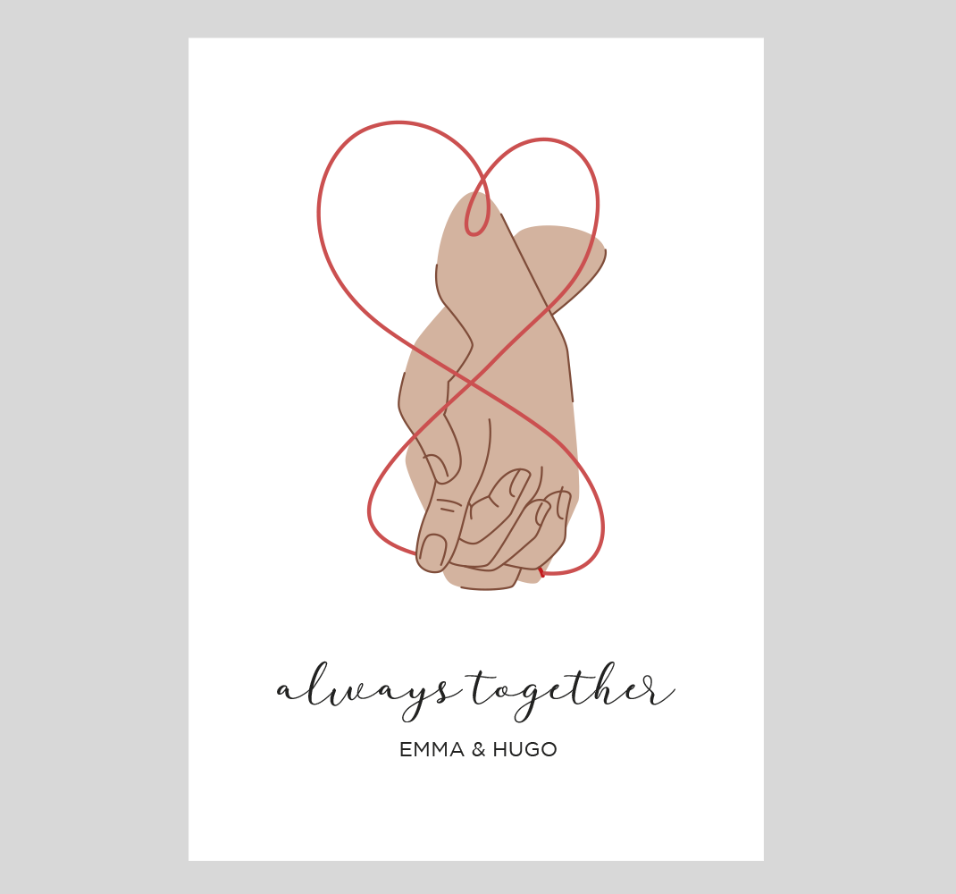 Poster per camera da letto sempre insieme - TenStickers