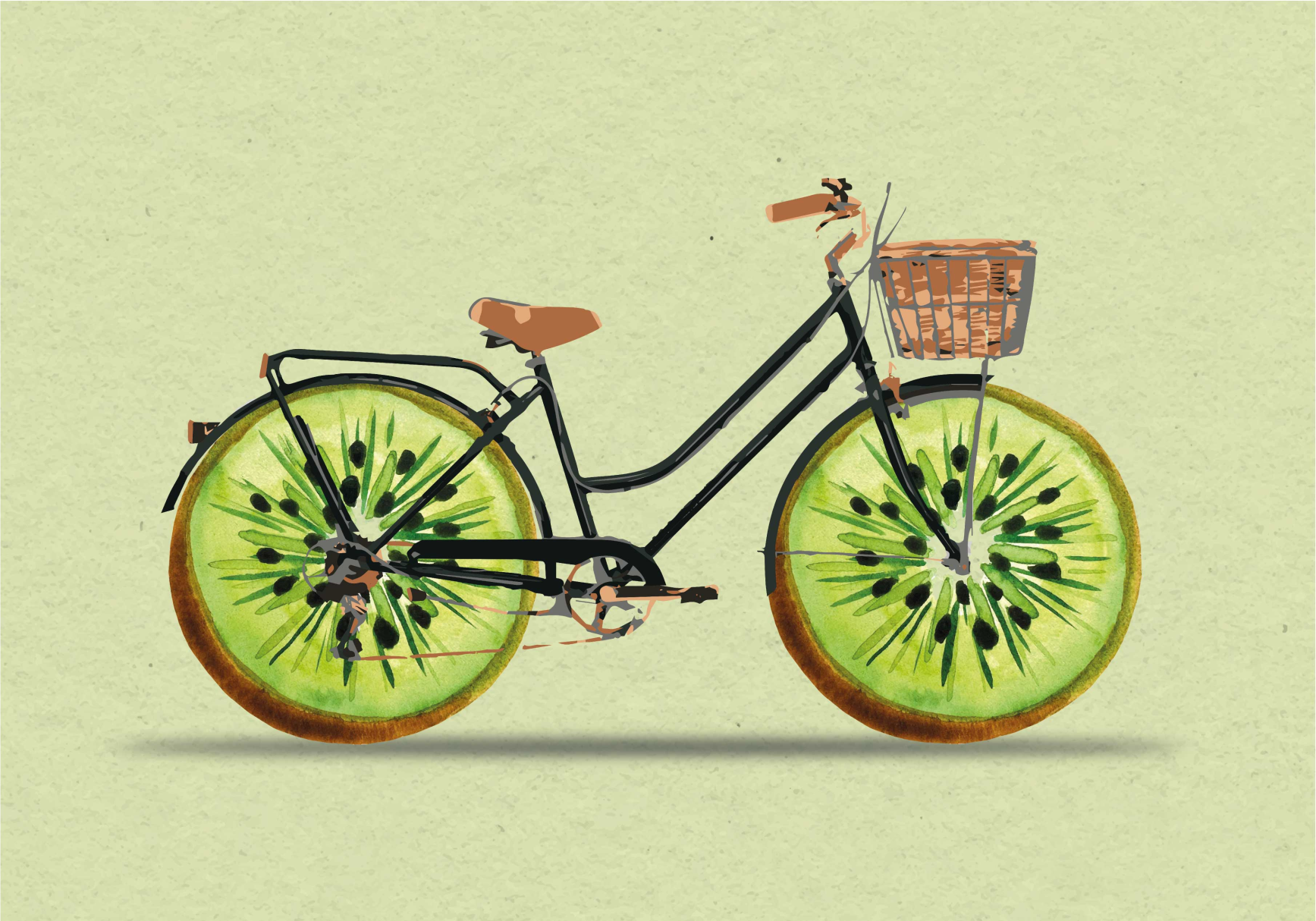 Poster da soggiorno bici da kiwi - TenStickers