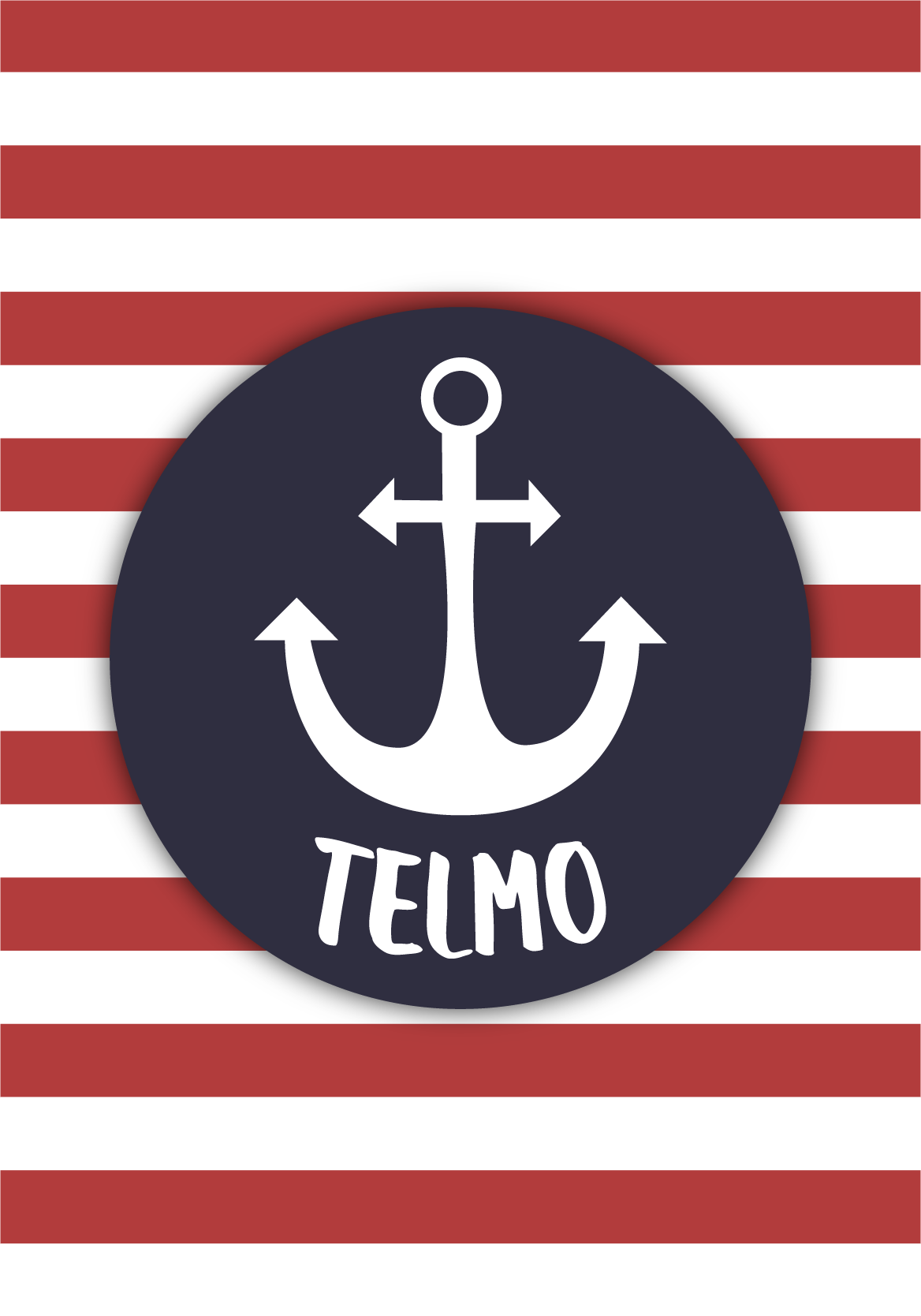 Poster giovanili ancora marinaio personalizzabile - TenStickers