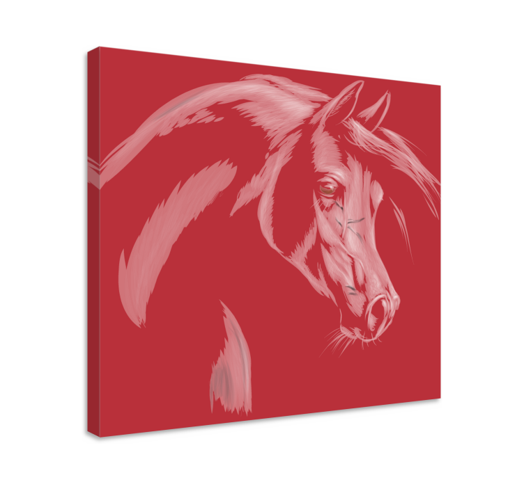 Dipinto con cavallo ritratto di cavallo elegante - TenStickers
