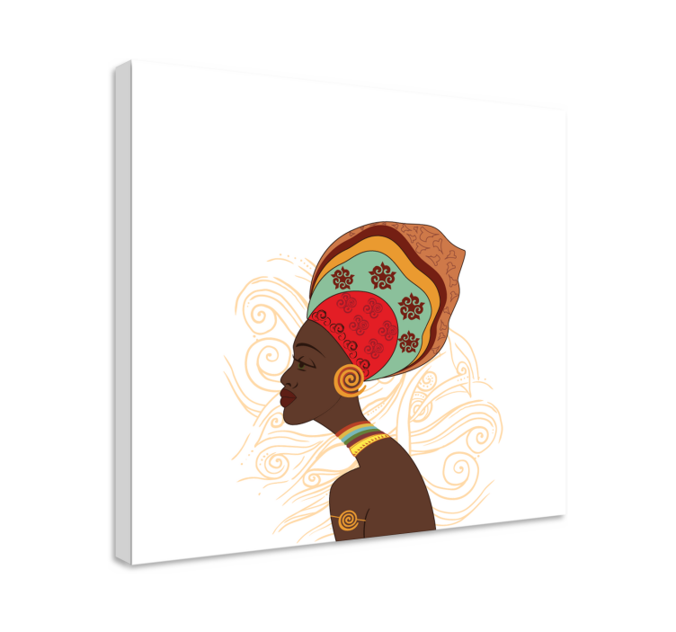 Quadri con persona e personaggi silhouette africana elegante - TenStickers