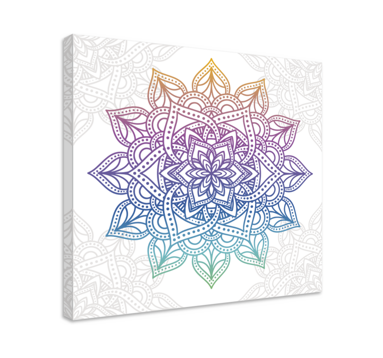 Dipinto zen mandala botanico intricato - TenStickers