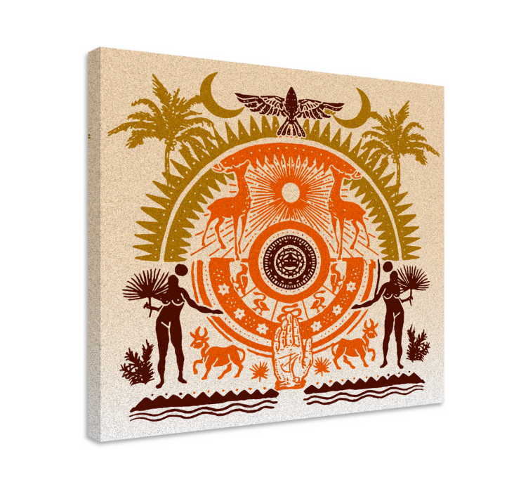 Dipinto buddha scena spirituale di natura - TenStickers