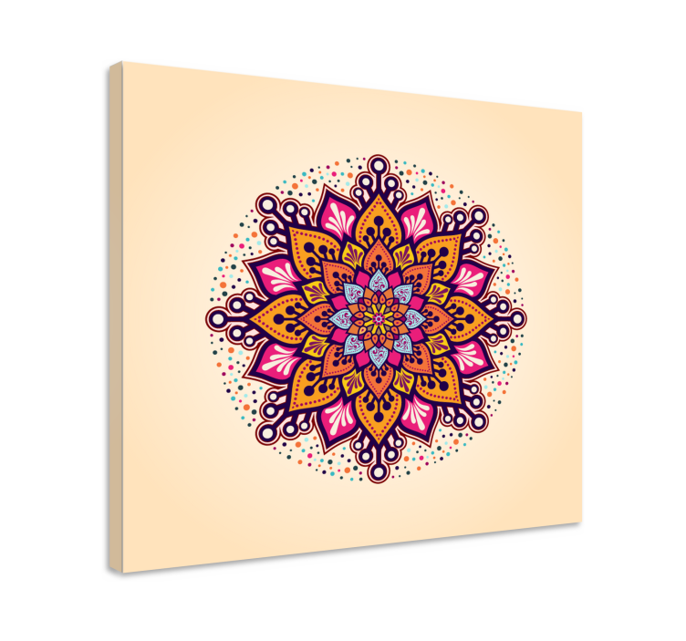 Dipinto zen mandala botanico complesso - TenStickers