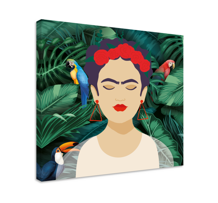 Quadri con persona e personaggi ispirati a frida kahlo - TenStickers