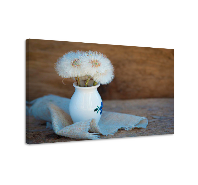 Dipinto con fiori e piante bouquet di soffioni - TenStickers