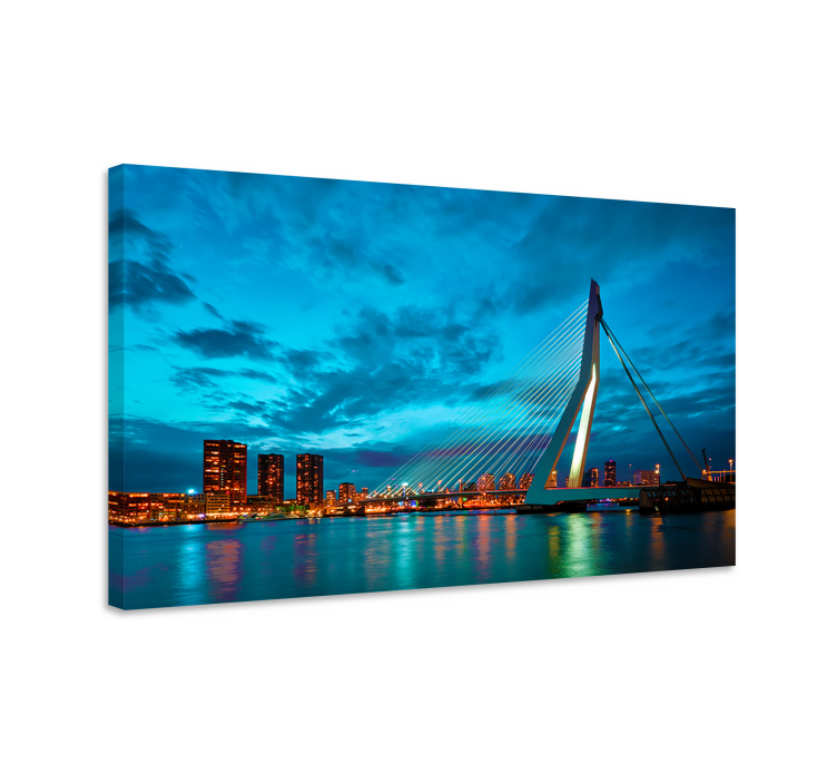 Dipinto città e paesi vista skyline di rotterdam - TenStickers