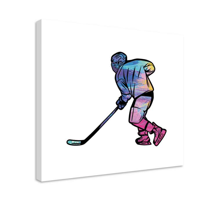Quadri sportivi azione giocatore di hockey - TenStickers