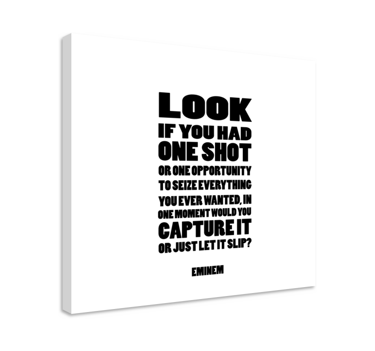 Quadro con canzone di Eminem - TenStickers