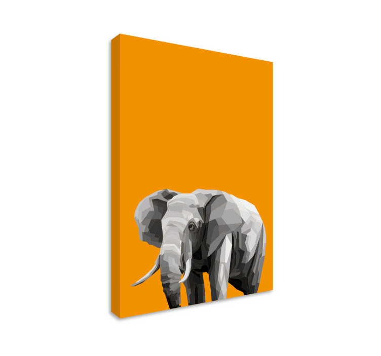 Quadro con elefante effetto geometrico - TenStickers