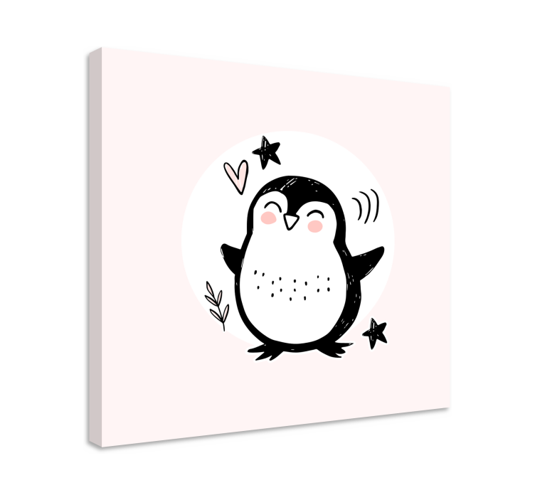 Quadro con pinguino stile cartoon - TenStickers