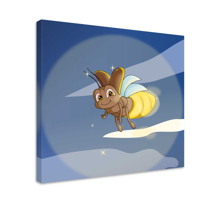 Dipinto con uccelli insetto felice volante - TenStickers
