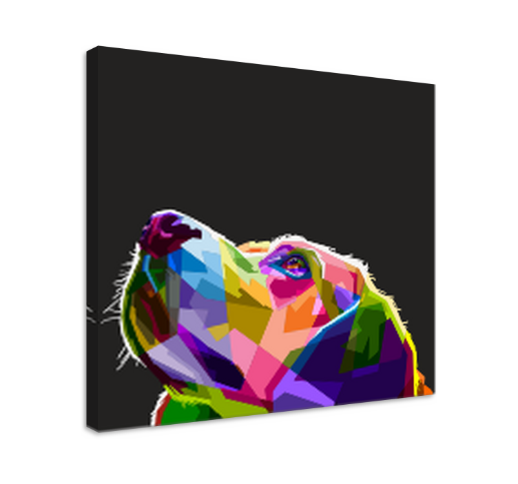 Quadro con il cane con multicolori - TenStickers