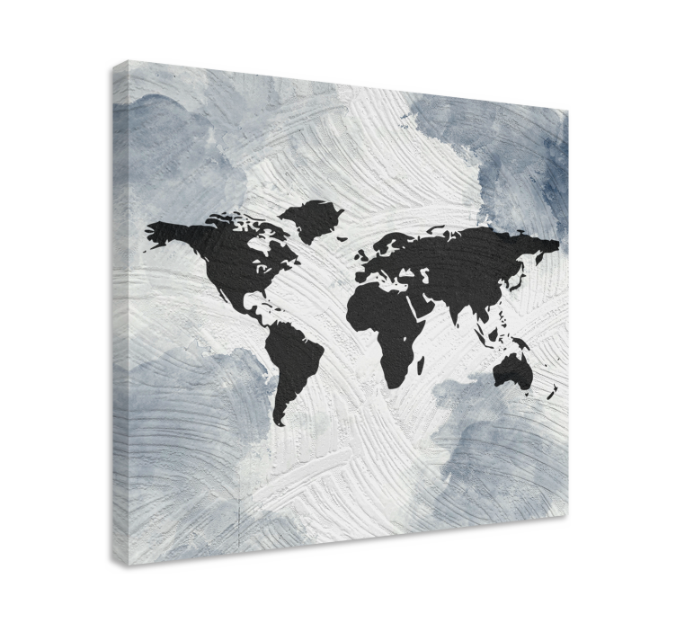 Dipinto mappamondo contorno globale moderno - TenStickers