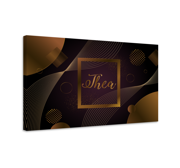 Dipinto con fiori e piante design circolare elegante - TenStickers