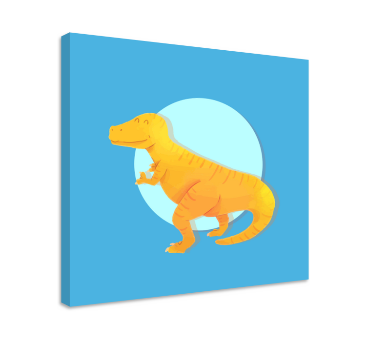 Dipinto con dinosauri t-rex allegro - TenStickers