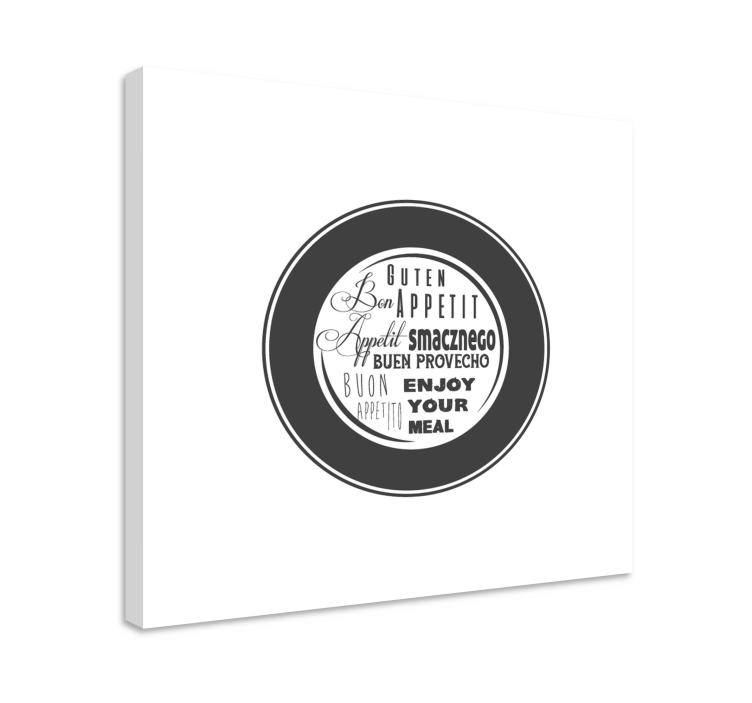 Dipinto con frase buon appetito - TenStickers